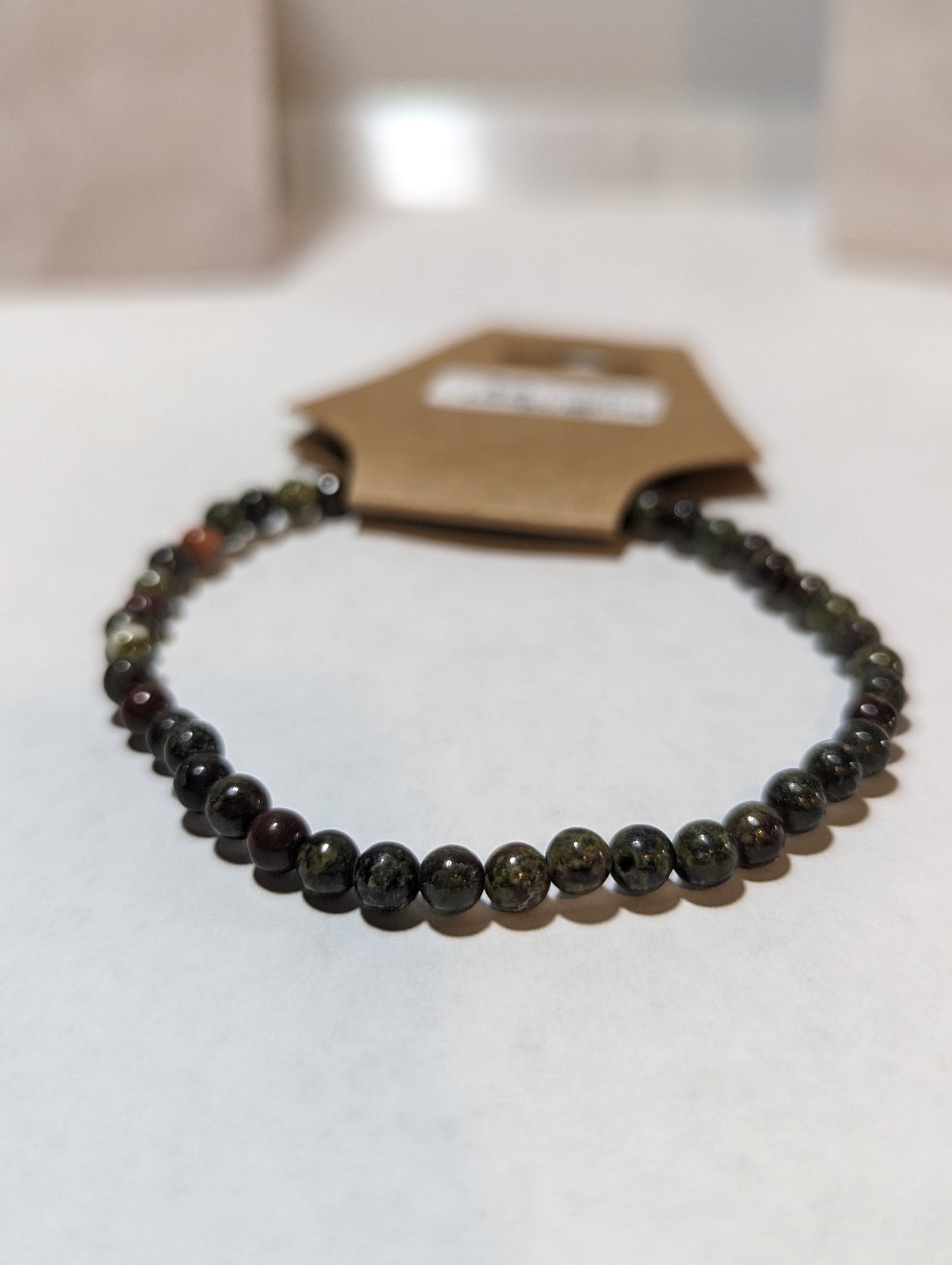 Dragon Blood Jasper 4mm Bracelet