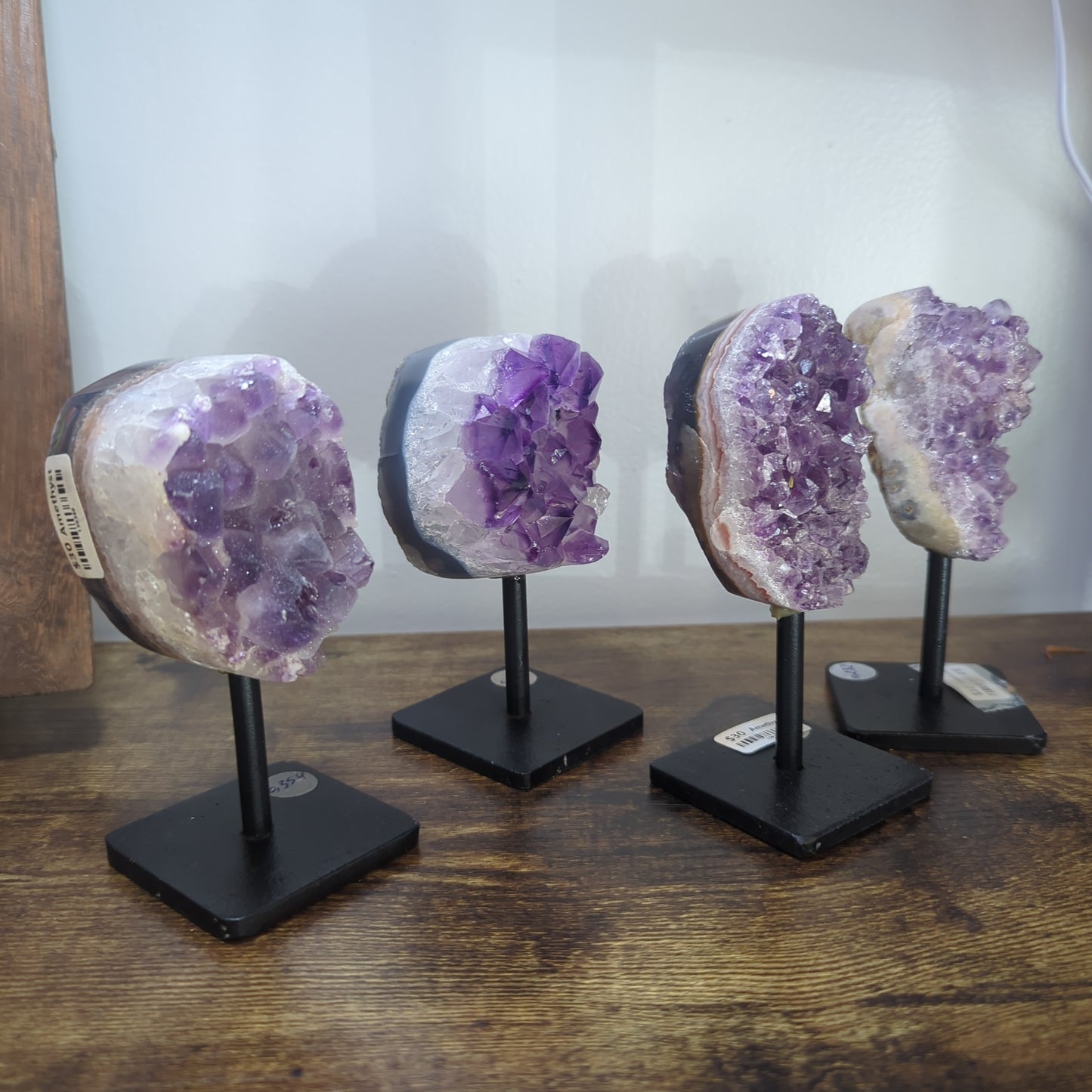 Amethyst-On metal base- Stone Druse