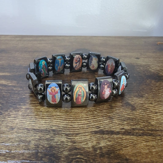 Hematite Saints Bracelet