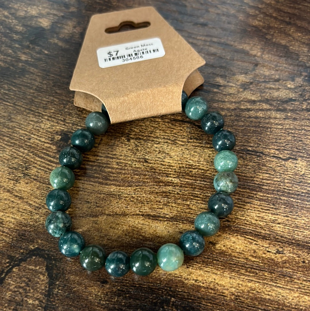 Green Moss Agate 8mm Bracelet