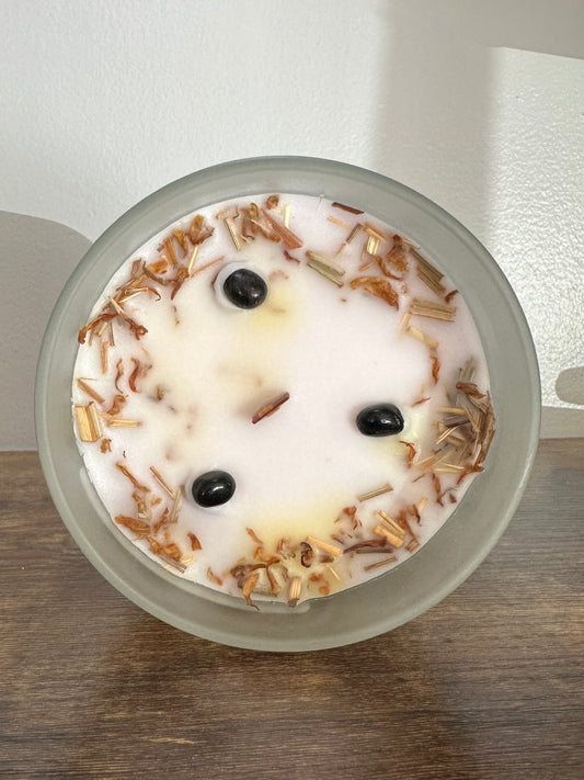 Candles- Herb-Gems /Amethyst/Healing Lavender