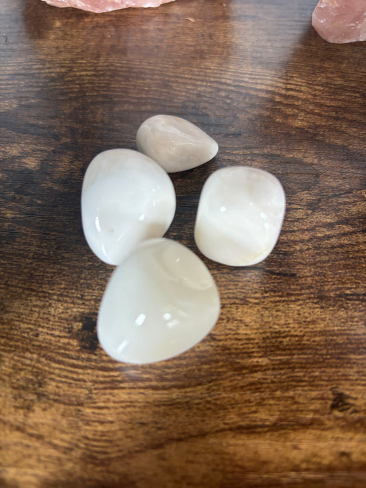 White Stripe Calcite Tumble Stone