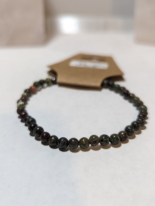 Dragon Blood Jasper 4mm Bracelet
