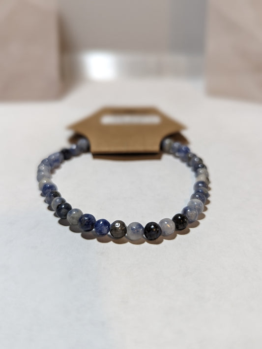 Blue Spot Jasper 4mm Bracelet