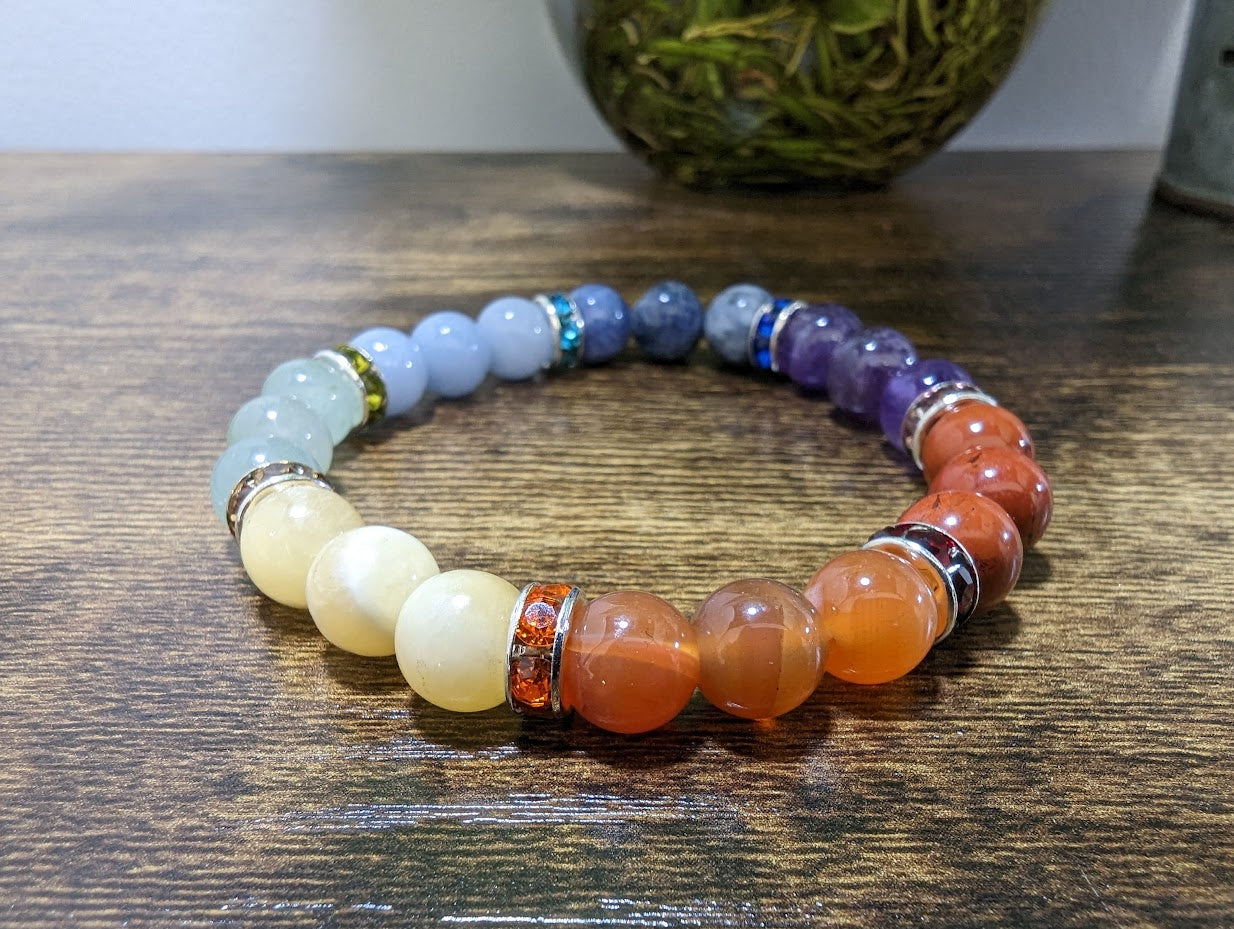 7 Chakra 8mm Bracelet