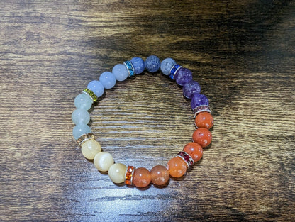 7 Chakra 8mm Bracelet