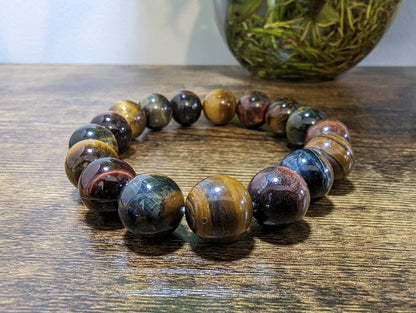 Tri color/Tiger Eye 12mm Bracelet