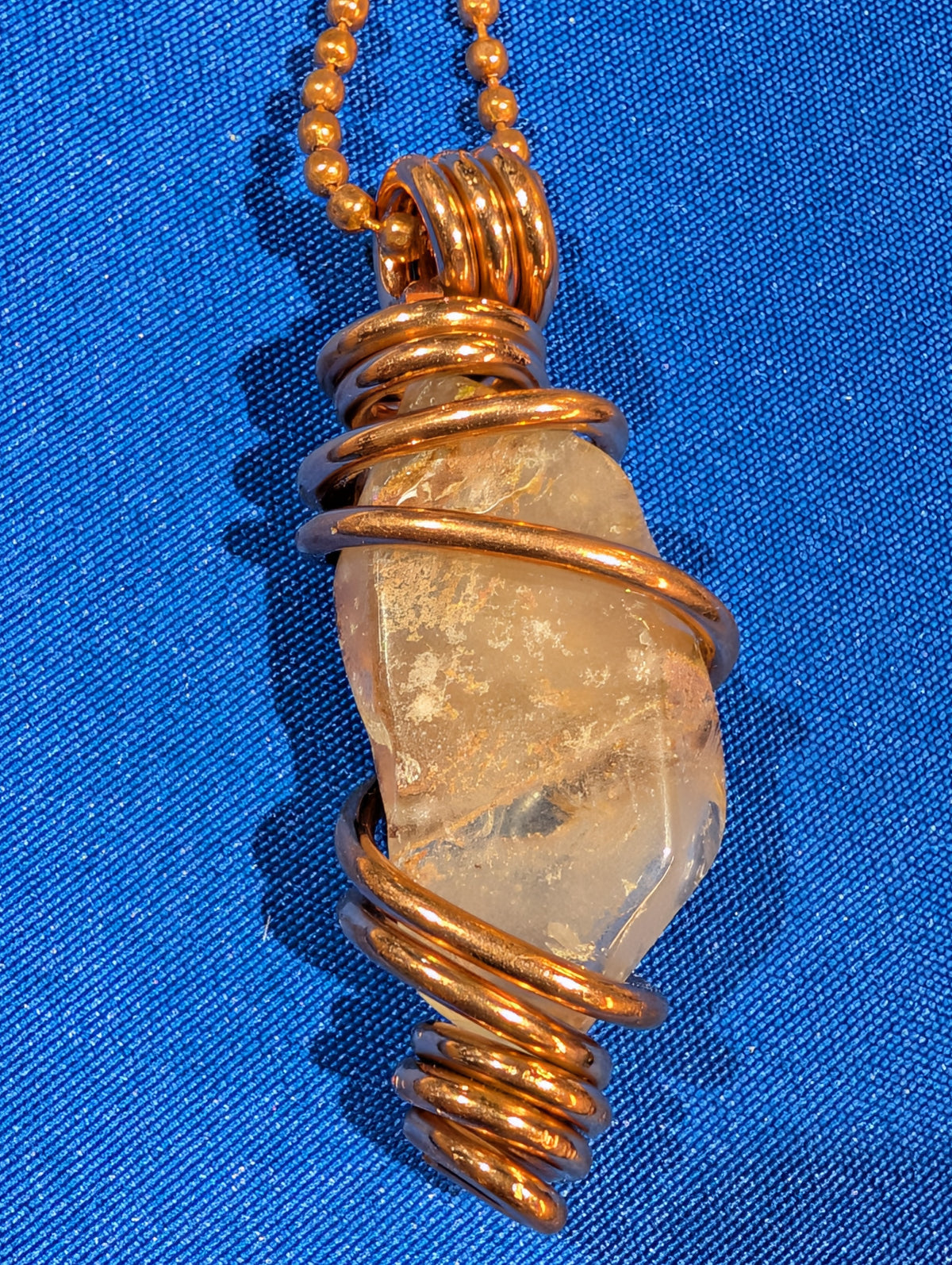 Copper Wrapped Gemstone Necklace