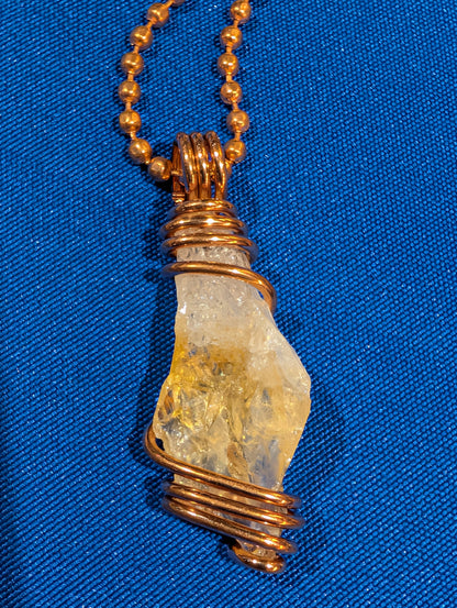 Copper Wrapped Gemstone Necklace