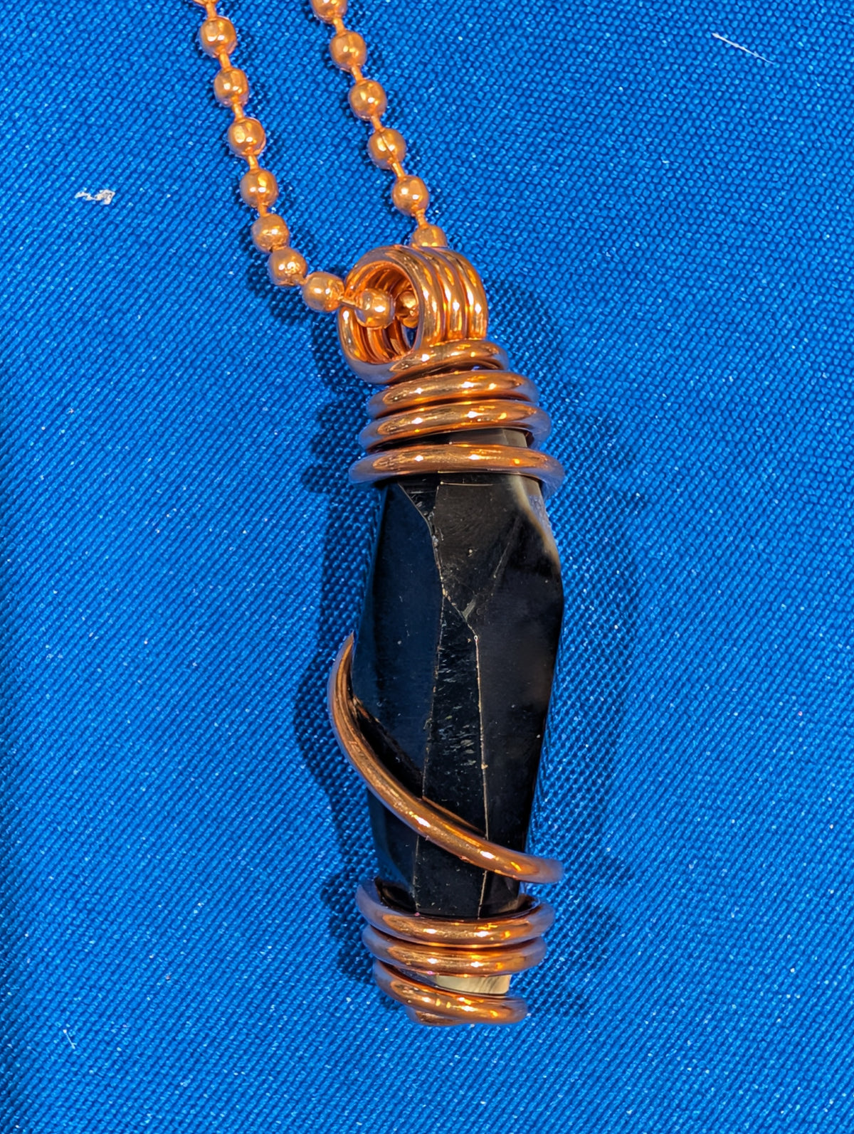 Agate Copper Wrapped Necklace