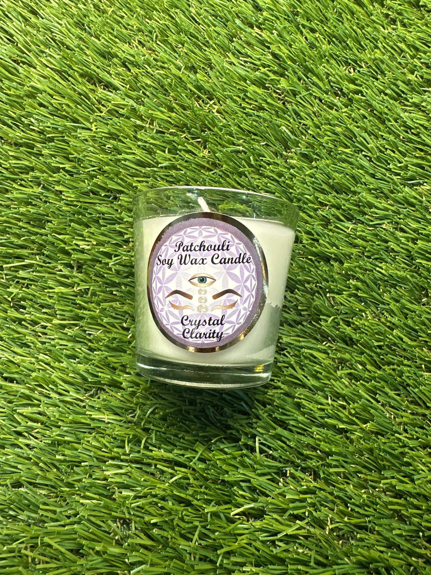 Soy Wax Candle- Patchouli - Crystal Quartz - Clarity